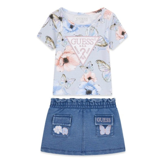 GUESS KIDS SET T SHIRT & SKIRT