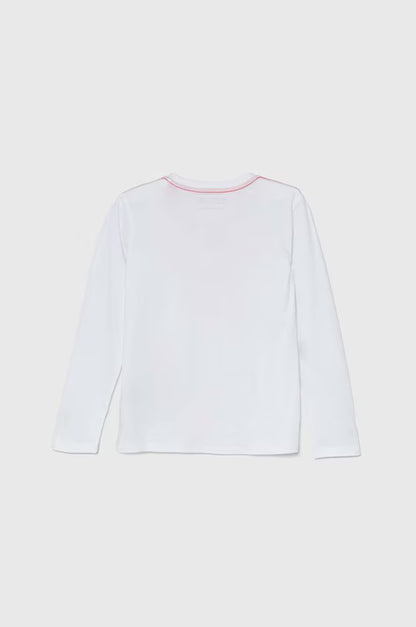 GUESS LS TRIANGLE LOGO T SHIRT