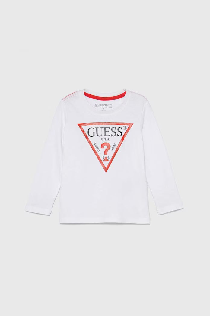 GUESS KIDS CORE TRIANGLE LOGO T SHIRT