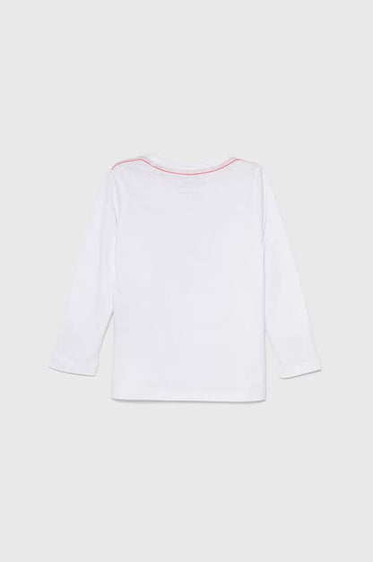 GUESS LS TRIANGLE LOGO T SHIRT