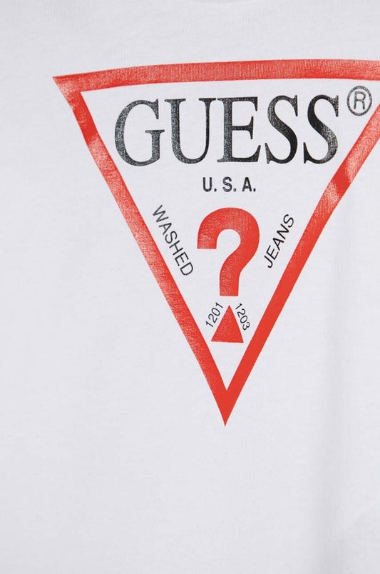 GUESS LS TRIANGLE LOGO T SHIRT