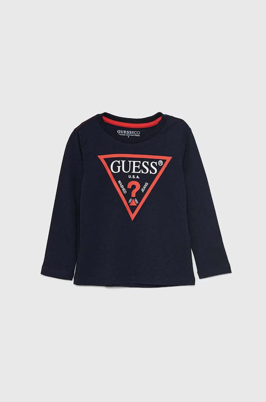 GUESS LS TRIANGLE LOGO T SHIRT