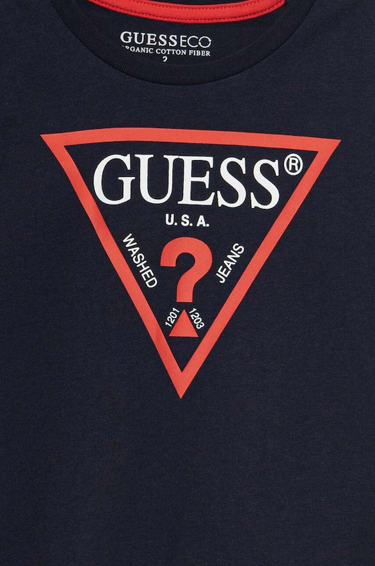 GUESS LS TRIANGLE LOGO T SHIRT