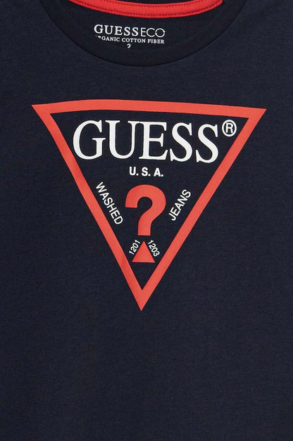 GUESS LS TRIANGLE LOGO T SHIRT