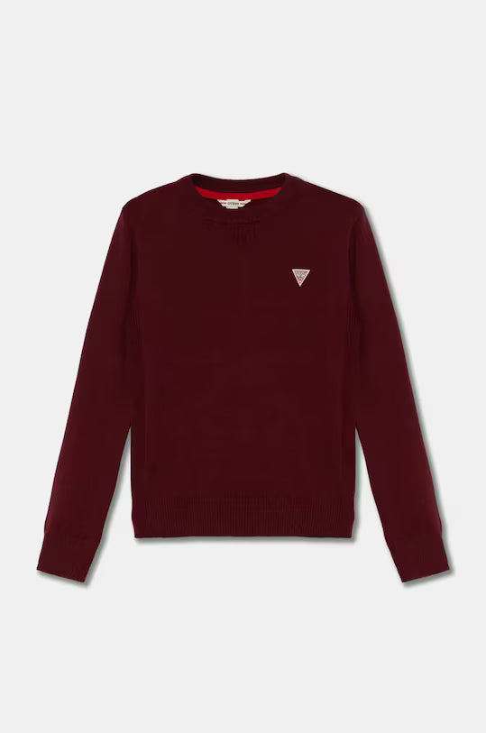 GUESS KIDS TRIANGLE LOGO KNITTED PULLOVER