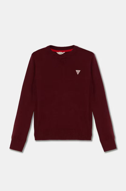 GUESS KIDS TRIANGLE LOGO KNITTED PULLOVER