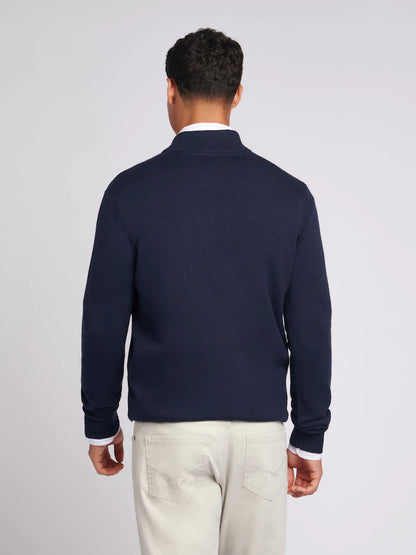 U.S POLO ASSN HALF-ZIP SWEATER IN COTTON & CASHMERE BLEND