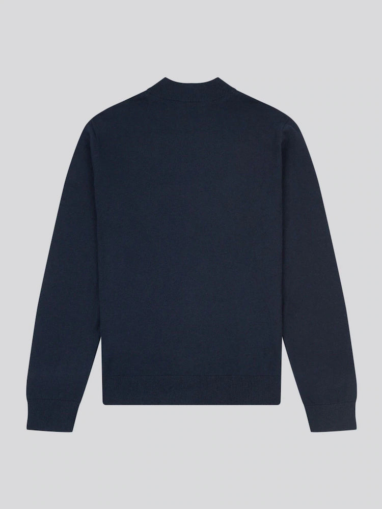 U.S POLO ASSN HALF-ZIP SWEATER IN COTTON & CASHMERE BLEND