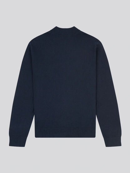 U.S POLO ASSN HALF-ZIP SWEATER IN COTTON & CASHMERE BLEND