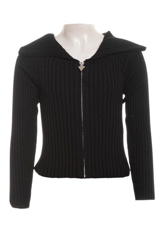 GUESS WIDE COLLAR KNITTED CARDIGAN