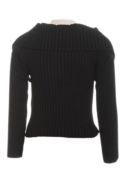 GUESS WIDE COLLAR KNITTED CARDIGAN