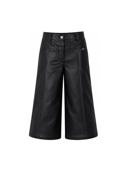 DKNY GIRLS LOGO-PLAQUE WIDE-LEG TROUSERS