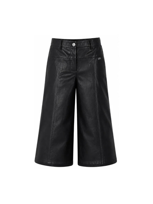 DKNY GIRLS LOGO-PLAQUE WIDE-LEG TROUSERS