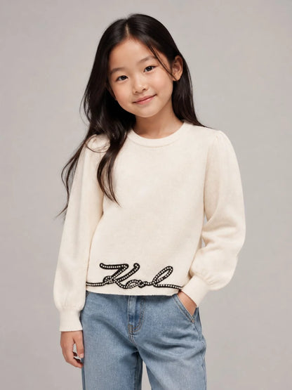 KARL LAGERFELD GIRLS RHINESTONES SWEATSHIRT