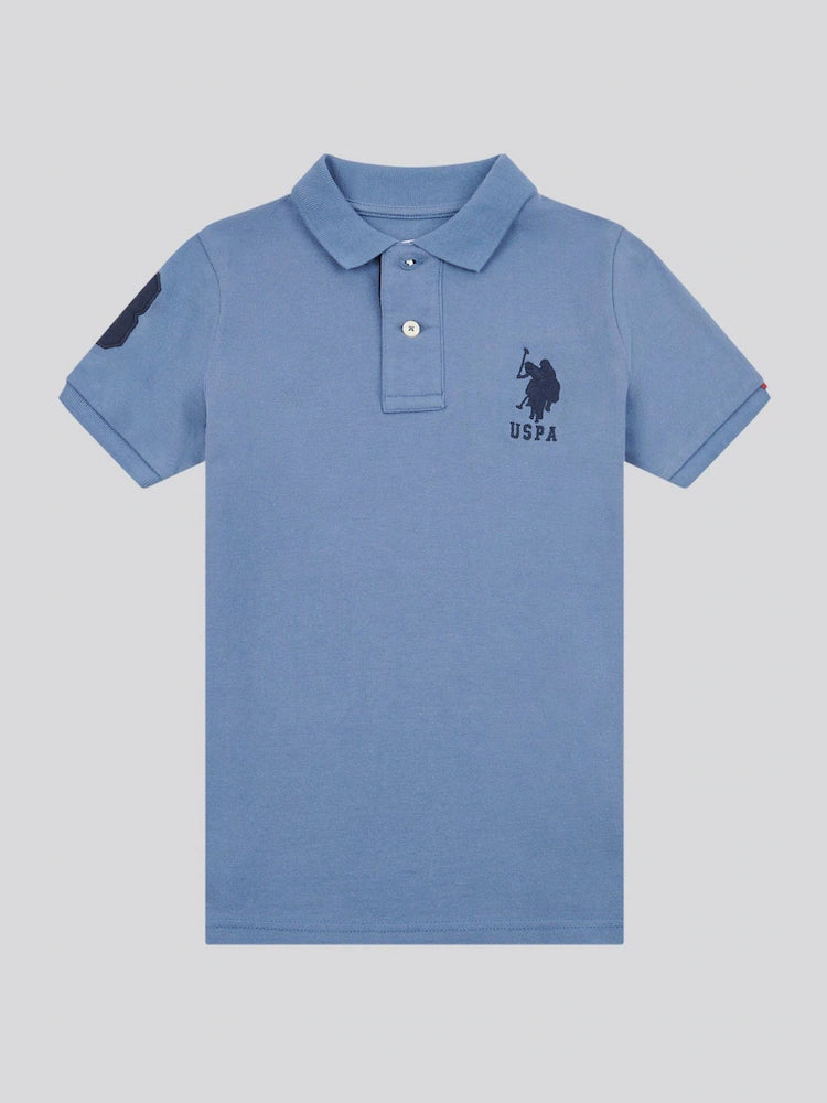 U.S POLO ASSN CHILDREN'S COTTON POLO SHIRT WITH MAXI EMBROIDERED LOGO