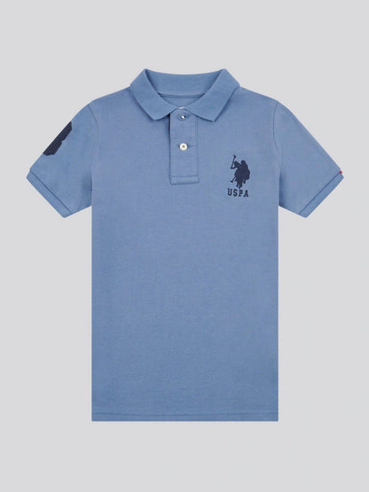 U.S POLO ASSN CHILDREN'S COTTON POLO SHIRT WITH MAXI EMBROIDERED LOGO