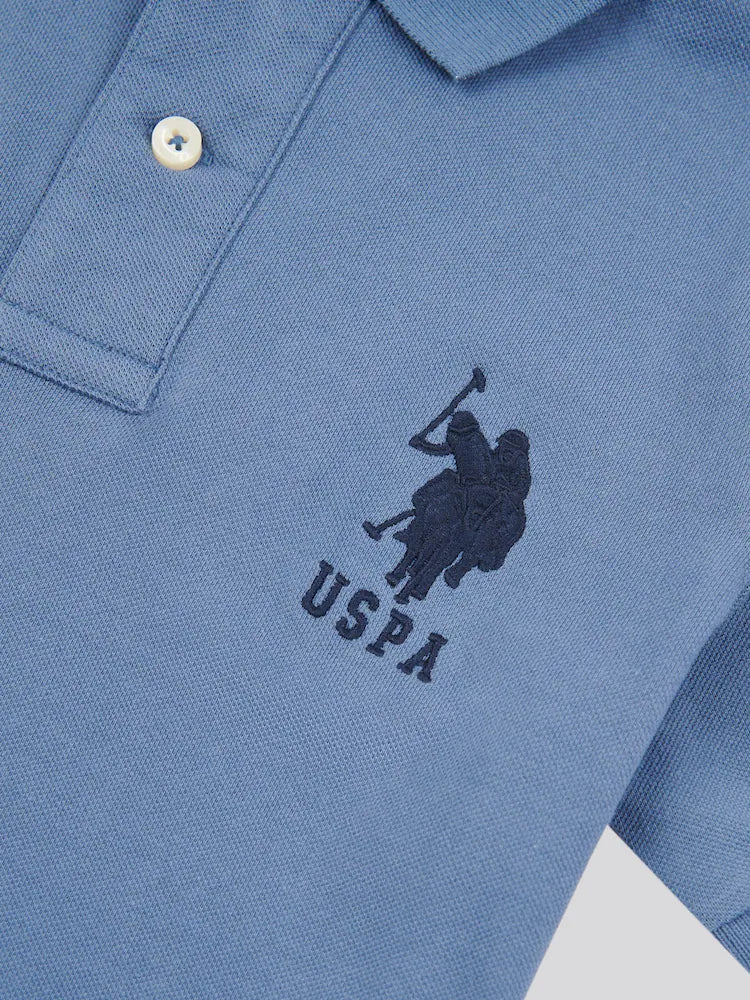 U.S POLO ASSN CHILDREN'S COTTON POLO SHIRT WITH MAXI EMBROIDERED LOGO