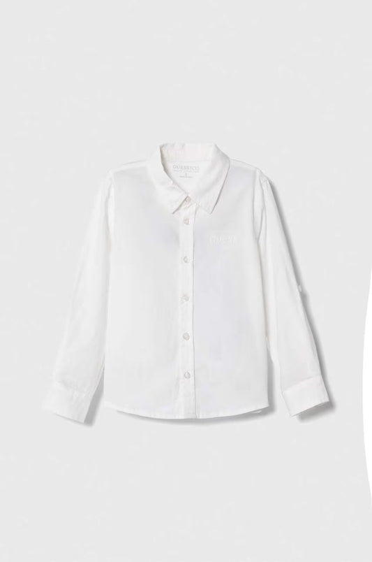 GUESS LS ADJUSTABLE SLEEVES POPLIN SHIRT