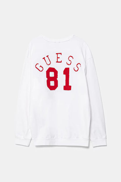 GUESS BACK EMBROIDERY OVERSIZED JUMPER