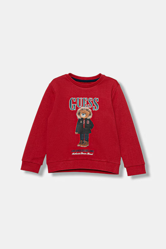 GUESS KIDS BEAR EMBROIDERY PULLOVER