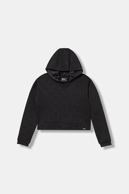 GUESS ALLOVER KNITTED PRINT HOODIE