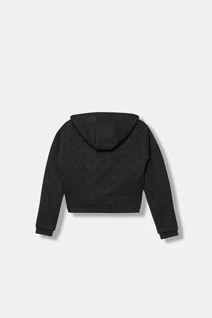 GUESS ALLOVER KNITTED PRINT HOODIE