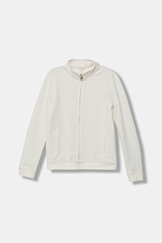 GUESS JEANS KIDS JACQUARD LS ACTIVE ZIP FOOTER