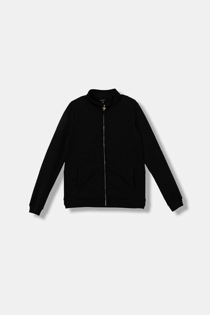 GUESS JEANS JACQUARD ACTIVE TOP ZIP FOOTER