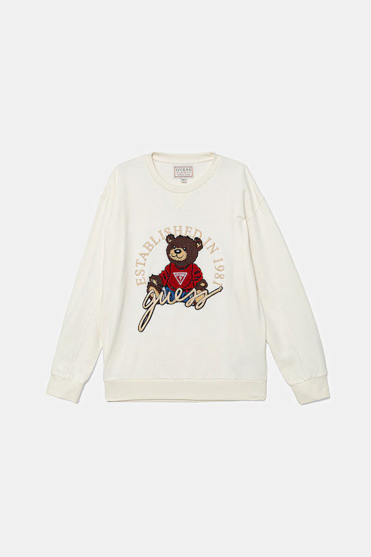 GUESS JEANS KIDS BEAR EMBROIDERY ACTIVE TOP