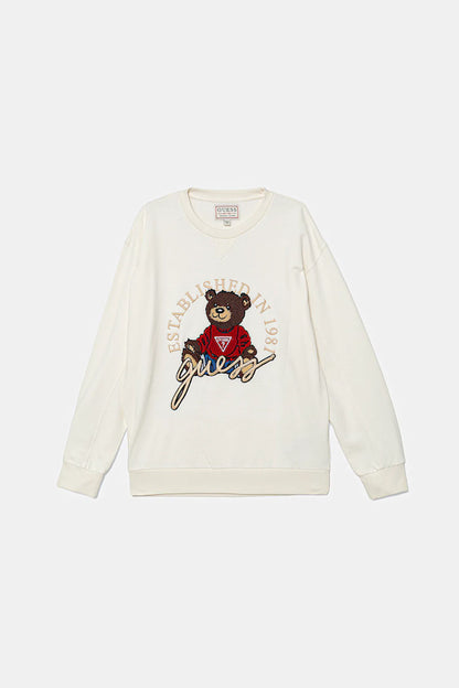 GUESS JEANS KIDS BEAR EMBROIDERY ACTIVE TOP