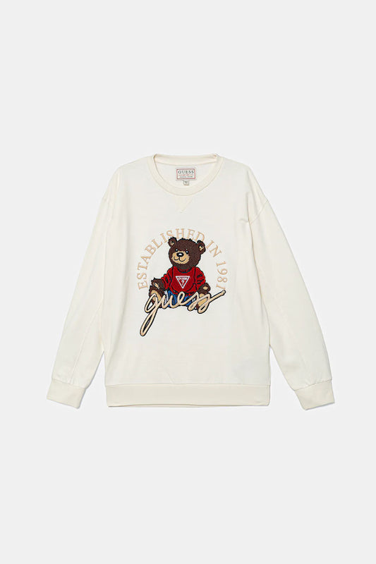 GUESS JEANS KIDS BEAR EMBROIDERY ACTIVE TOP