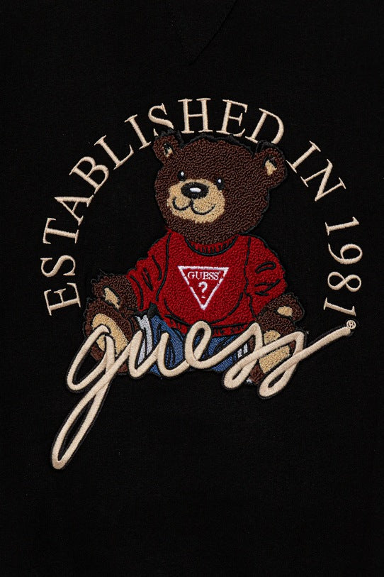 GUESS KIDS OVERSIZE BEAR EMBROIDERY PULLOVER
