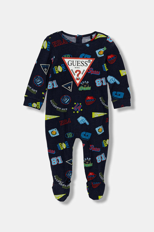 GUESS JEANS NEWBORN MULTIPRINTED LS OVERALL
