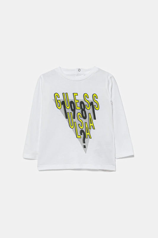 GUESS EMBROIDERED LS T SHIRT