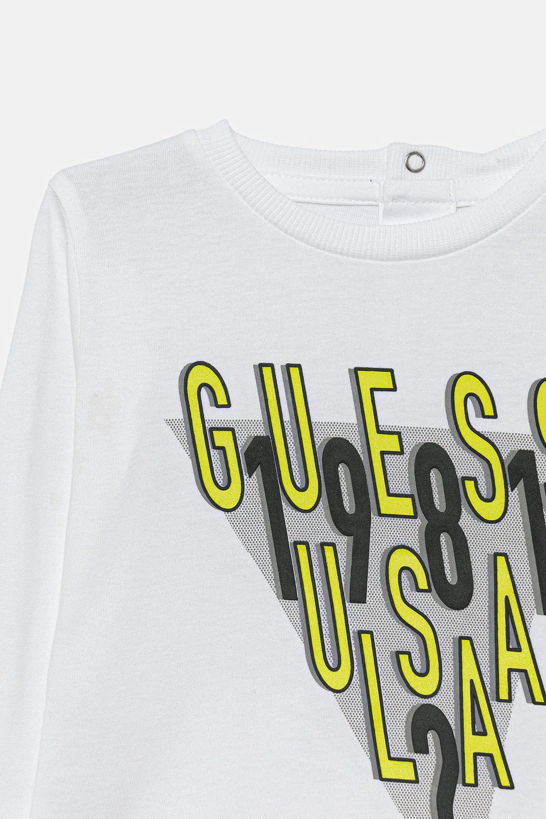 GUESS EMBROIDERED LS T SHIRT