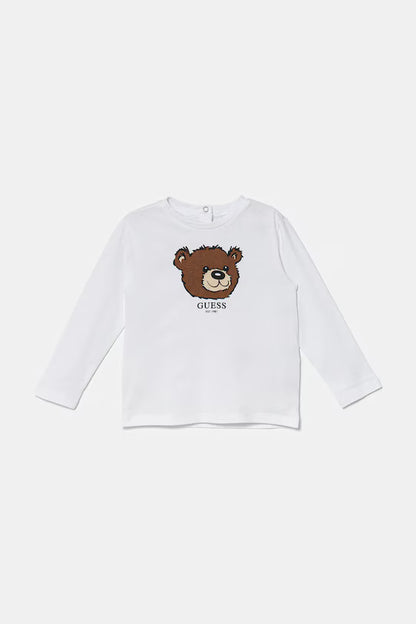 GUESS BABY BEAR EMBROIDERED T SHIRT