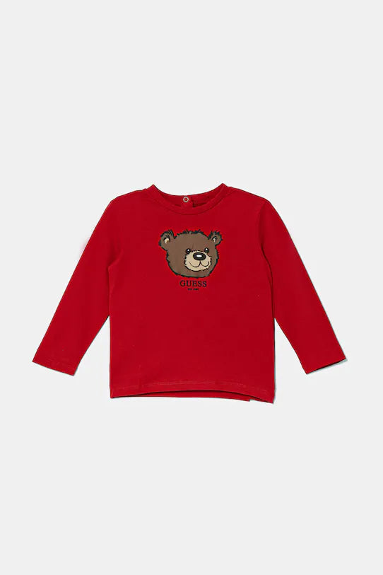 GUESS BABY BEAR EMBROIDERED T SHIRT