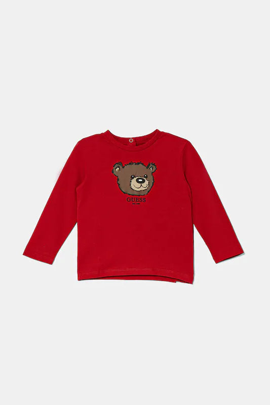 GUESS BABY BEAR EMBROIDERED T SHIRT