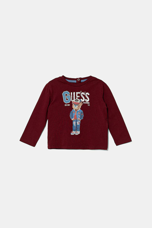 GUESS BABY BEAR EMBROIDERY T SHIRT