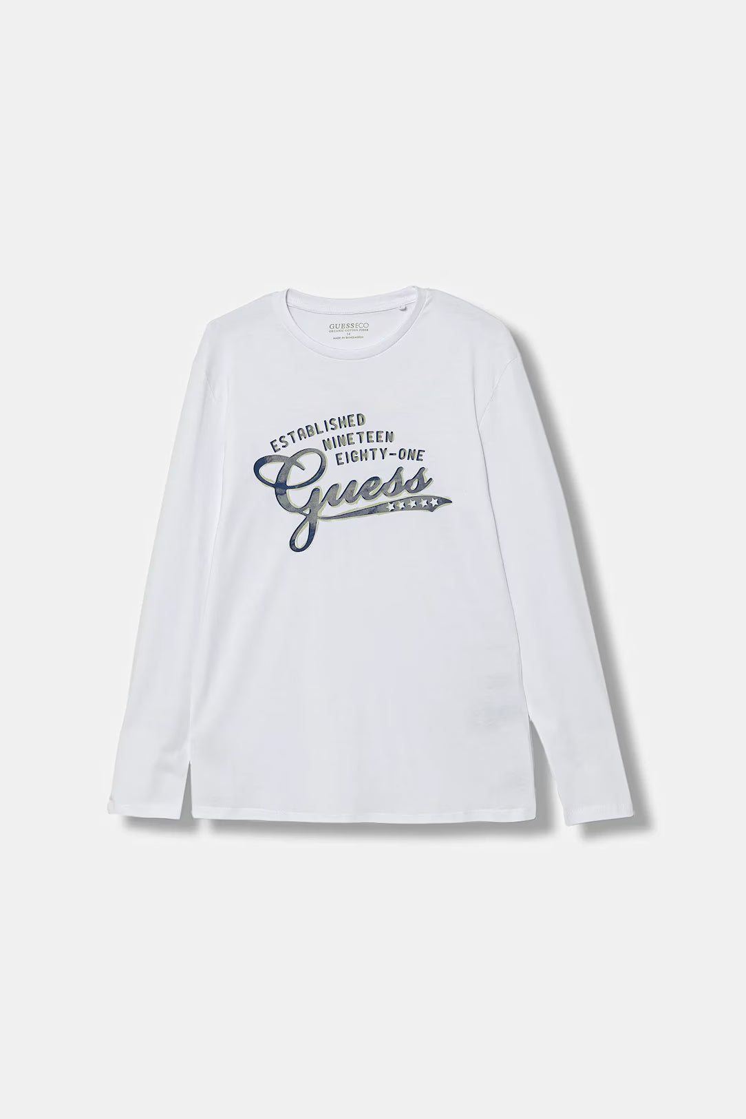 GUESS LONGSLEEVE EMBROIDERED T SHIRT