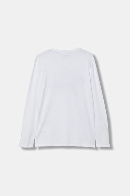 GUESS LONGSLEEVE EMBROIDERED T SHIRT