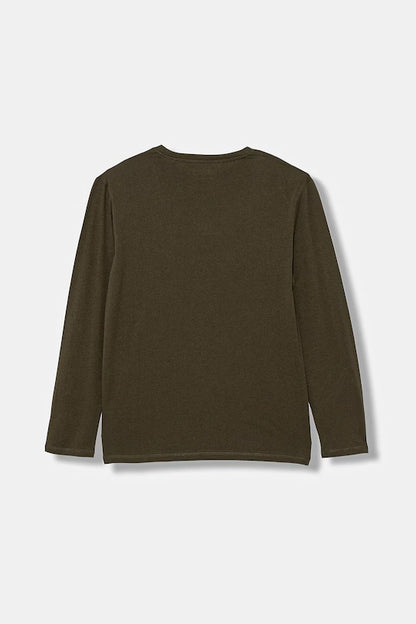 GUESS LONGSLEEVE EMBROIDERED LOGO T SHIRT