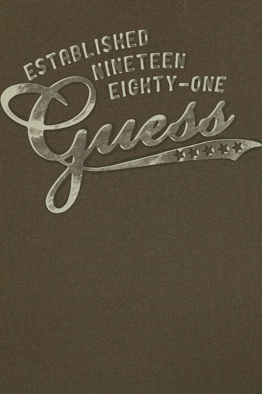 GUESS LONGSLEEVE EMBROIDERED LOGO T SHIRT