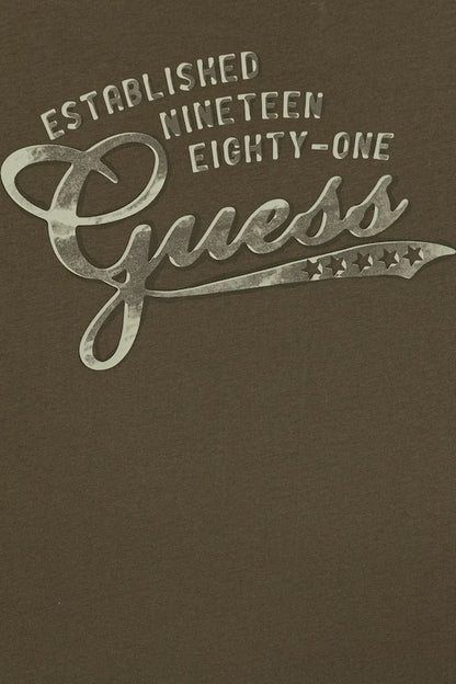 GUESS LONGSLEEVE EMBROIDERED LOGO T SHIRT