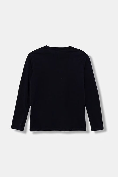 GUESS EMBROIDERED LS T SHIRT