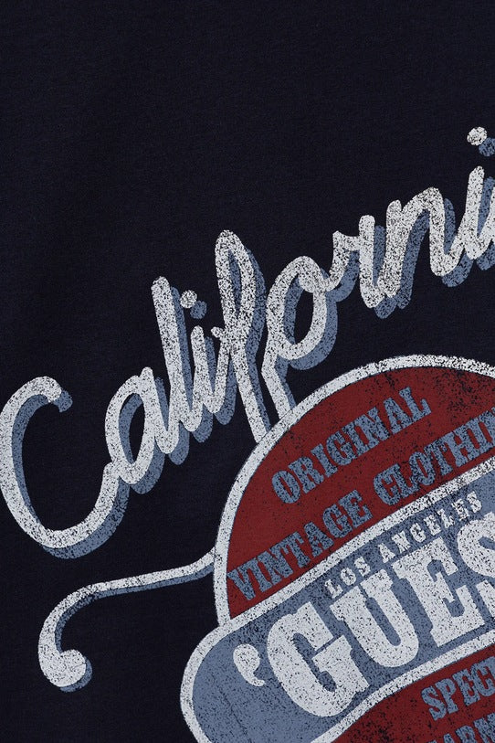 GUESS EMBROIDERED LS T SHIRT