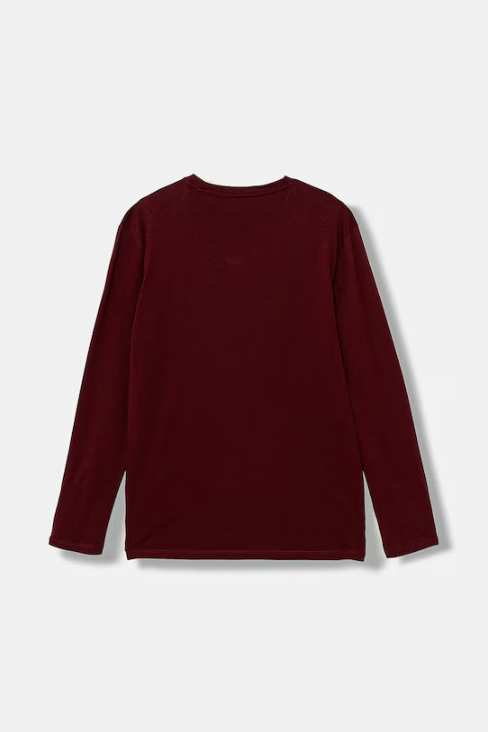 GUESS EMBROIDERED LS T SHIRT