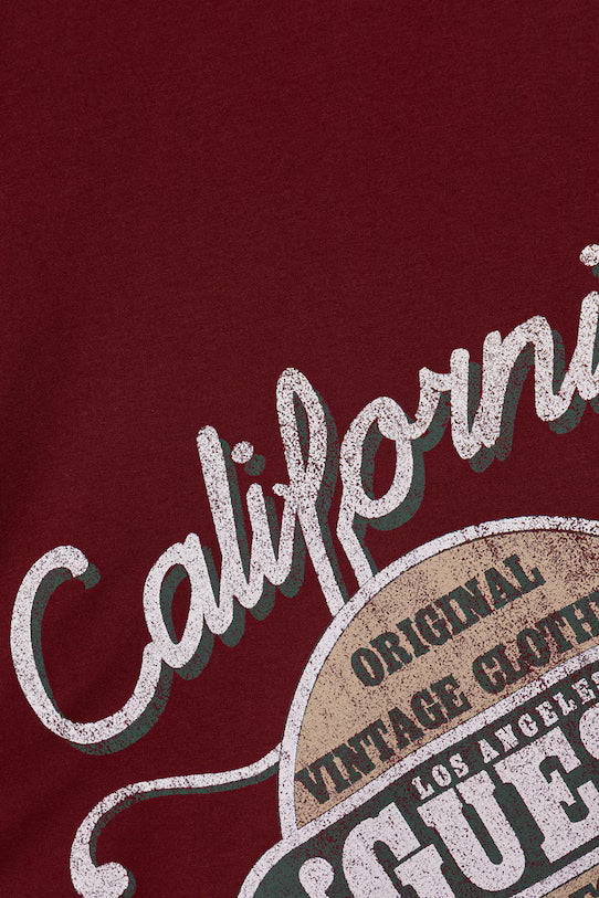 GUESS EMBROIDERED LS T SHIRT