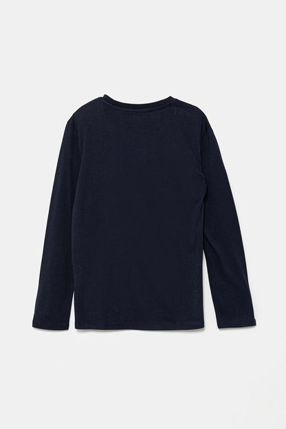 GUESS BEAR EMBROIDERY LS T SHIRT