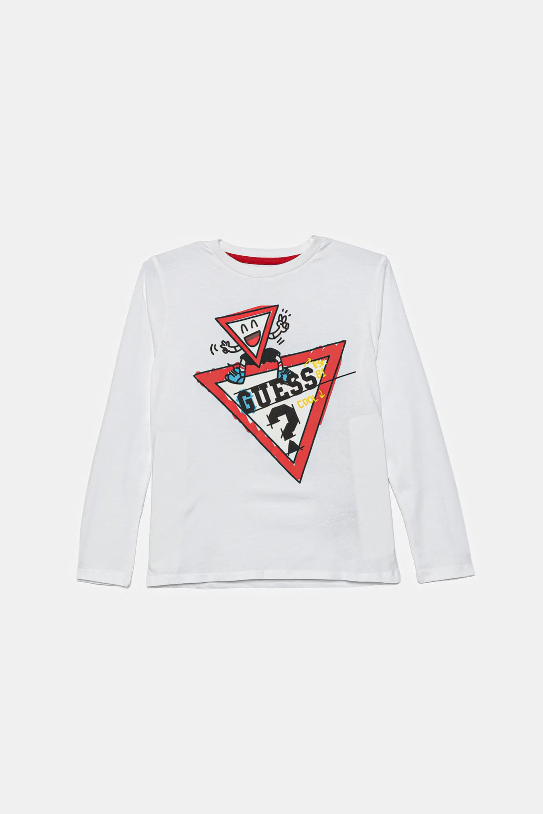GUESS TWO TRIANGLES LOGO T SHIRT